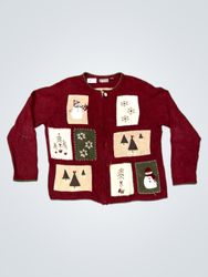 Croft & Barrow Women's Christmas Snowman Patchwork..