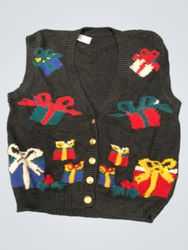 Sleeveless Christmas Gift Sweater Vest