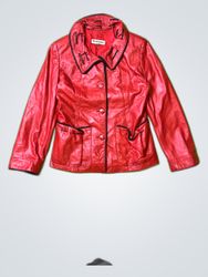 Manzolli Classic Red Leather Jacket