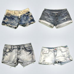 Y2K Distressed Denim Shorts