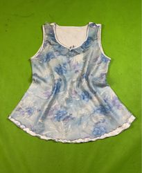 Blue Floral Tank Top