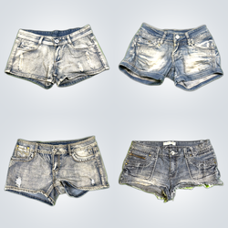 Y2K Denim Micro Mini Shorts
