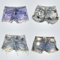 Y2K Denim Micro Mini Shorts