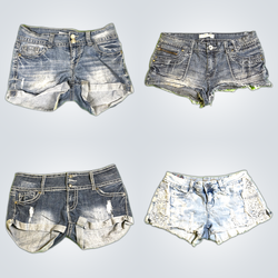 Y2K Denim Micro Mini Shorts