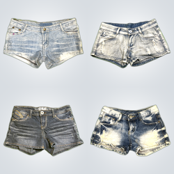 Y2K Distressed Denim Shorts
