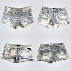 Y2K Paris Hilton Era Denim Micro Mini Shorts