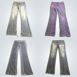 Y2K ユニーク ローライズ ジーンズ