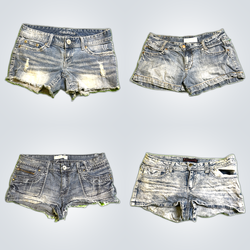 Y2K Britney Era Denim Micro Mini Shorts