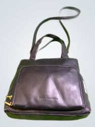 Stone Mountain Black Leather Shoulder Bag
