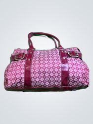 Retrosthetic Maroon Geometric Tote Handbag