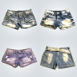 Distressed Denim Shorts Bundle