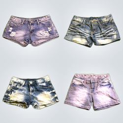 Distressed Denim Shorts Bundle