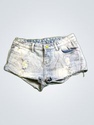 Distressed Denim Shorts