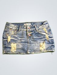 DALLUN Denim Mini Skirt