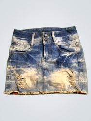 Xiangming Denim Mini Skirt