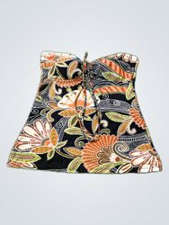 Retroaesthetic Floral Bandeau Top