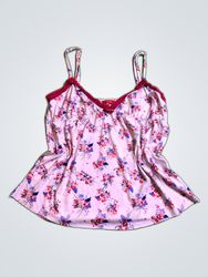 Tissia Printed Lace Trim Camisole