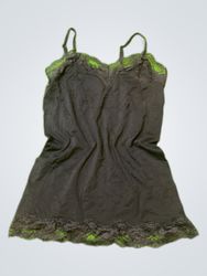 Black Lace Trim Chemise