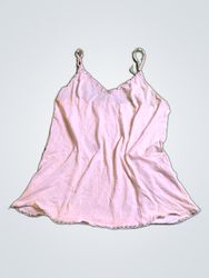 Lace Trim Pink Camisole Top