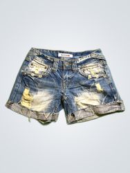 Distressed Denim Shorts