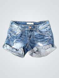 No Boundaries Distressed Denim Shorts