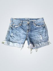 Amethyst Distressed Denim Shorts