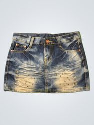 Dolce & Gabbana Distressed Denim Mini Skirt