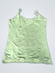 Green Lace Trim Camisole