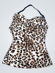 Leopard Print Halter Neck Top
