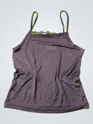 Max Grey Lace Trim Camisole Top