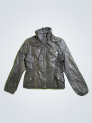 a.n.a. Leather Hooded Jacket