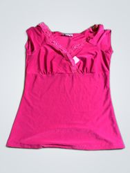 Body Central Pink Lace Trim Blouse