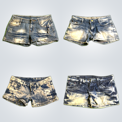 Distressed Denim Shorts Bundle