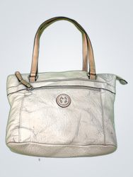 Guess Beige Leather Tote Bag