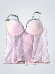 Unbranded Lace Pink Bustier Corset