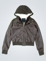 Therapy Faux Leather Hooded Jacket