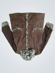 Brown Jacket with Fur Trim