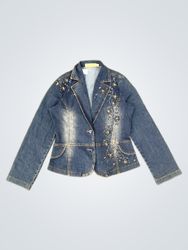 FAREALLA ROSSO Embellished Denim Jacket