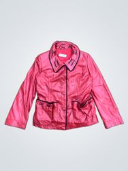 MANZOLLU CLASSIC Red Leather Jacket Size 36