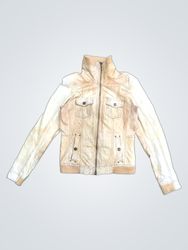 Bershka Women's Light Brown Leather Jacket