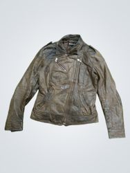 Roberto della Croce Brown Leather Jacket