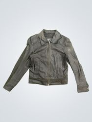 RT International Styled in France Black Leather Ja..