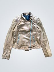 Brown Leather Biker Jacket