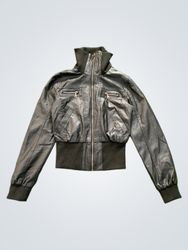 New Look Faux Leather Bomber Jacket