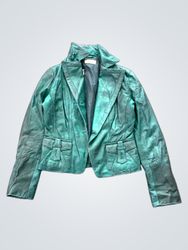LINEAEMME Green Leather Jacket