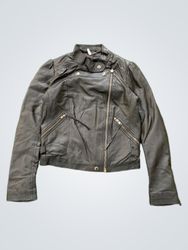 IRO Black Leather Biker Jacket