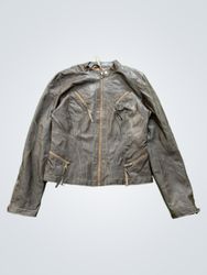LA FÉE MARABOUTÉE Women's Brown Leather Jacket