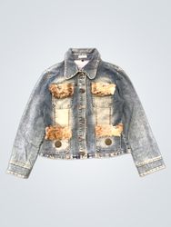 Elf Denim Jacket with Fur Accents