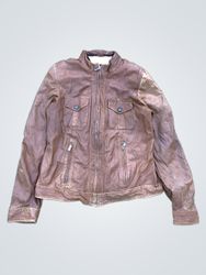 Naturel Brown Leather Jacket