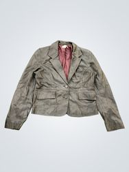 VECA Women's Brown Leather Blazer Size 3